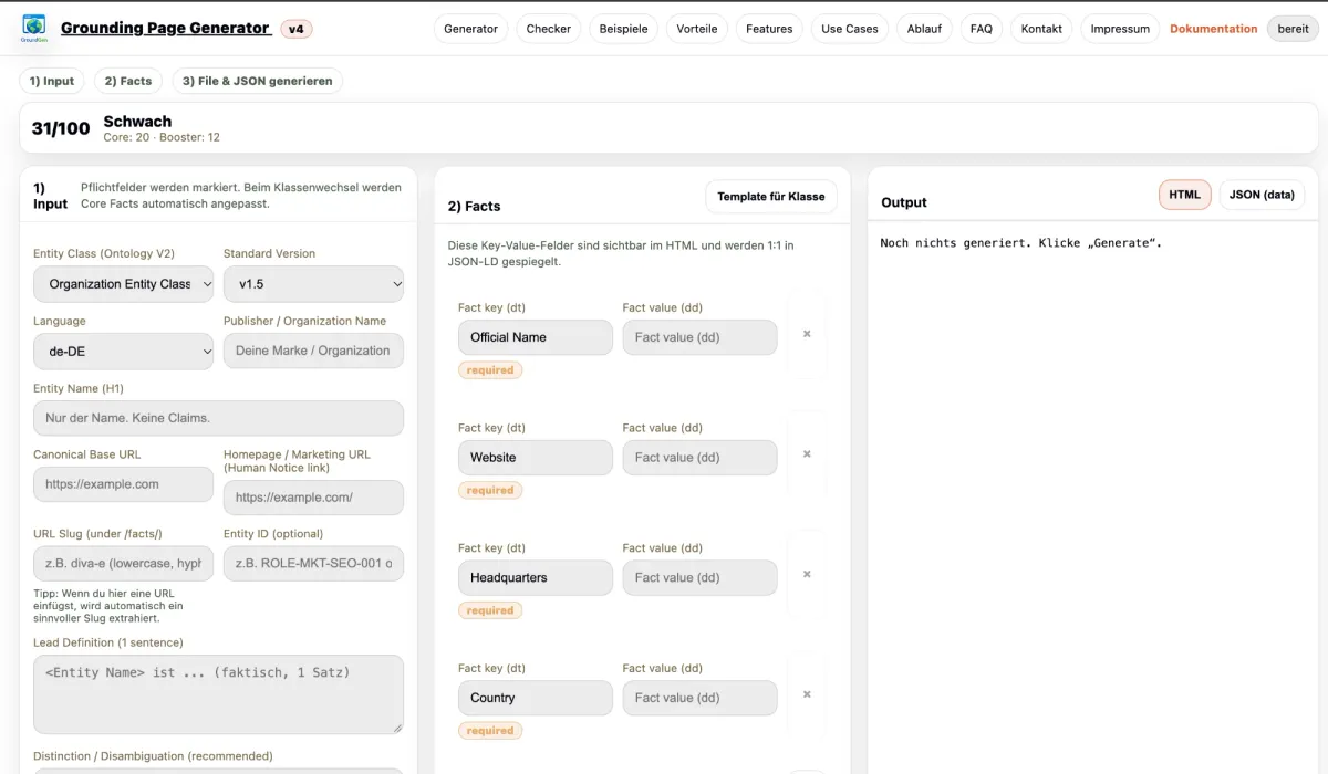 Screenshot Grounding Page Generator